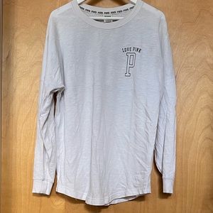 White LOVE PINK jersey , long sleeve